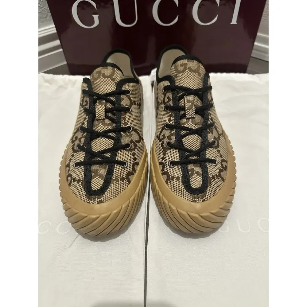 AUTHENTIC GUCCI MAXI LOWTOP SNEAKER 703031 GG SZ 10 (fits USA 11)